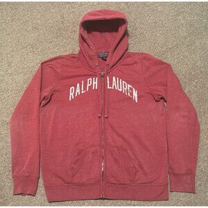 Vintage 90s XL Polo Jeans Co Ralph Lauren Spellout Full Zip Hoodie Sweatshirt